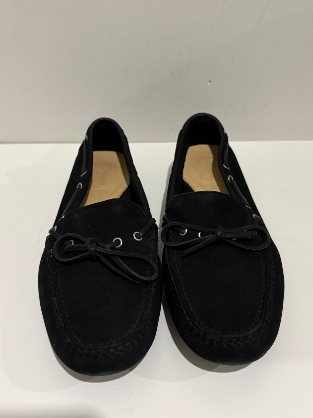Cole Haan black leather loafers sz 7.5 tried on only